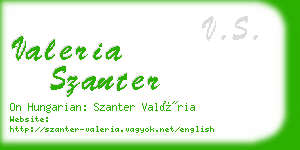 valeria szanter business card